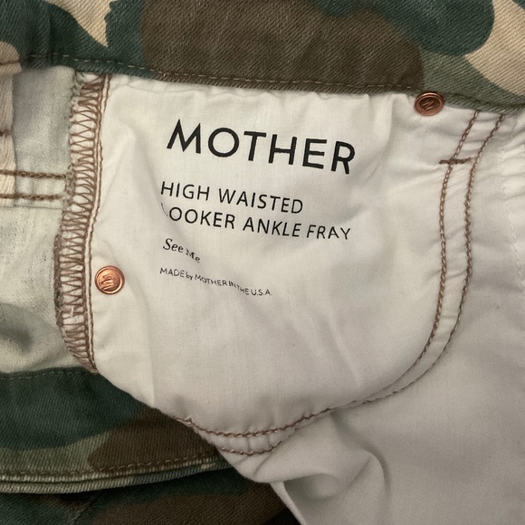 Mother High Waisted Looker Ankle Fray Camo Jeans sz27 - Picture 13 of 14